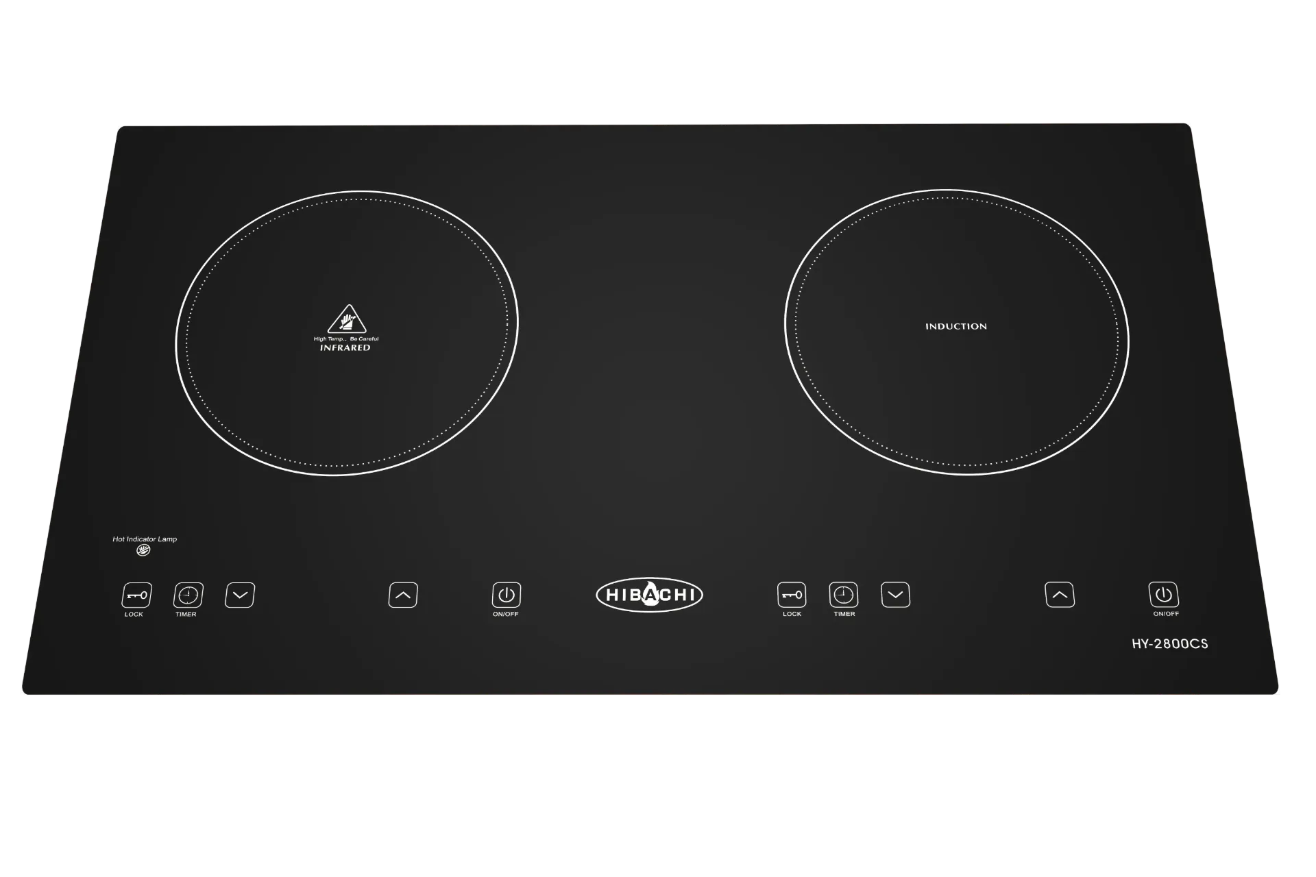 氣霸HY-2800CS 71厘米嵌入/座台式雙頭電磁電陶爐